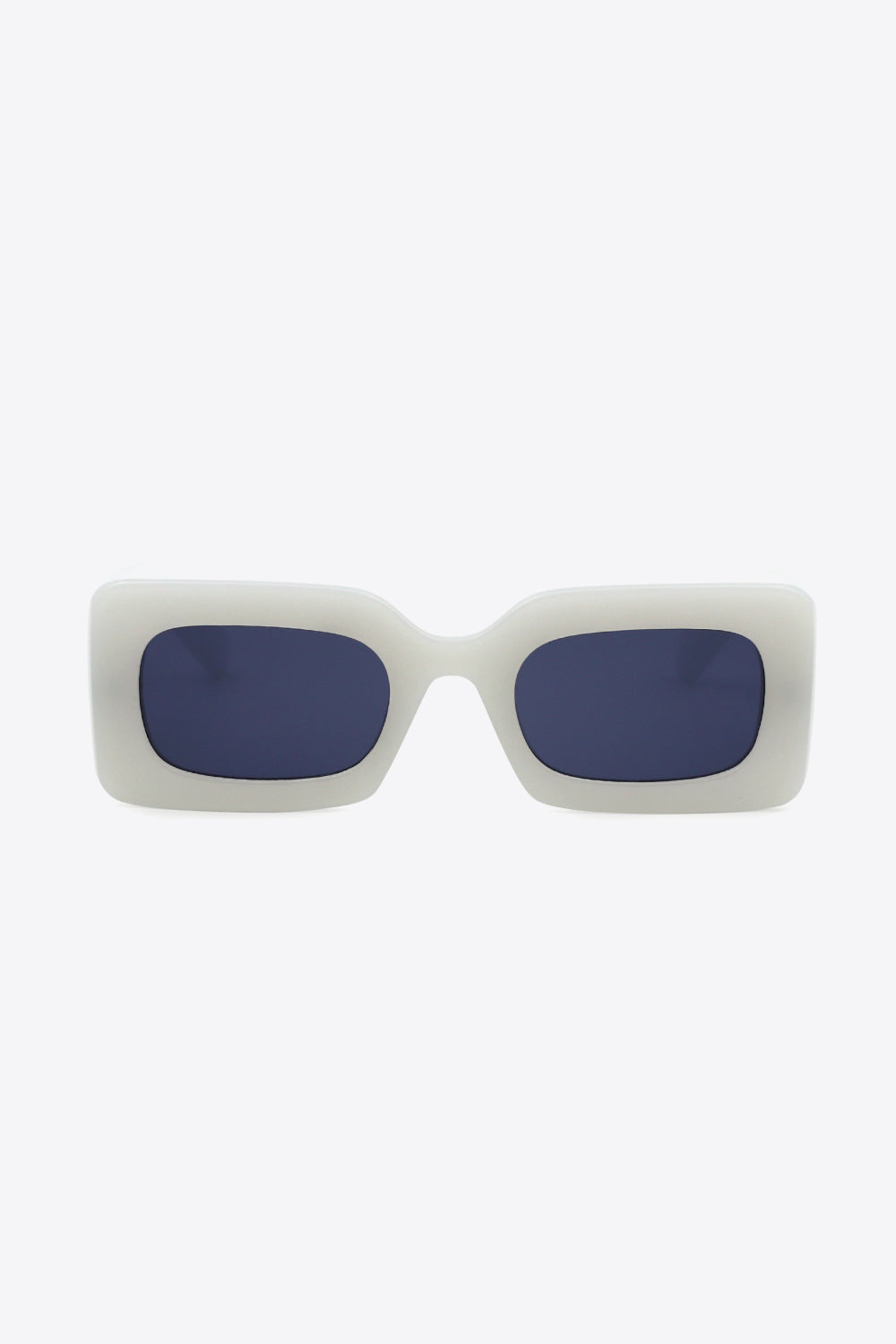 Contemporary rectangular sunglasses minimalist vibe