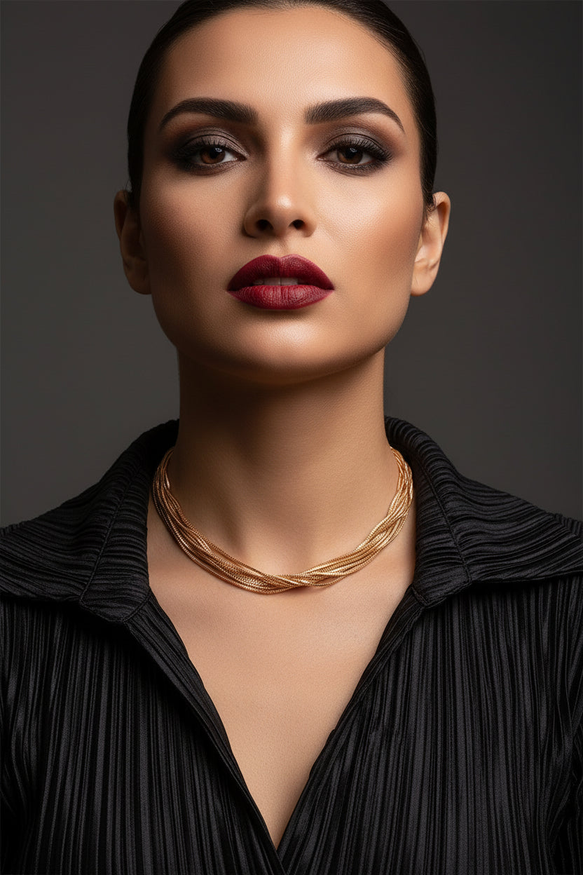 Multi Layered Adjustable Necklace in Gold & Silver | Rebellious Gal Jewellery