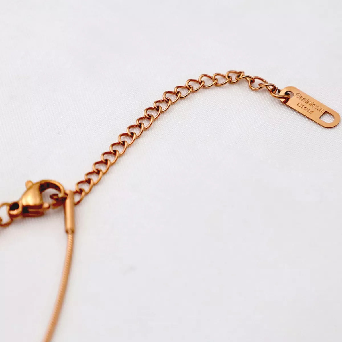 Rebellious Gal short gold chain necklace stainless steel layering look studio shot