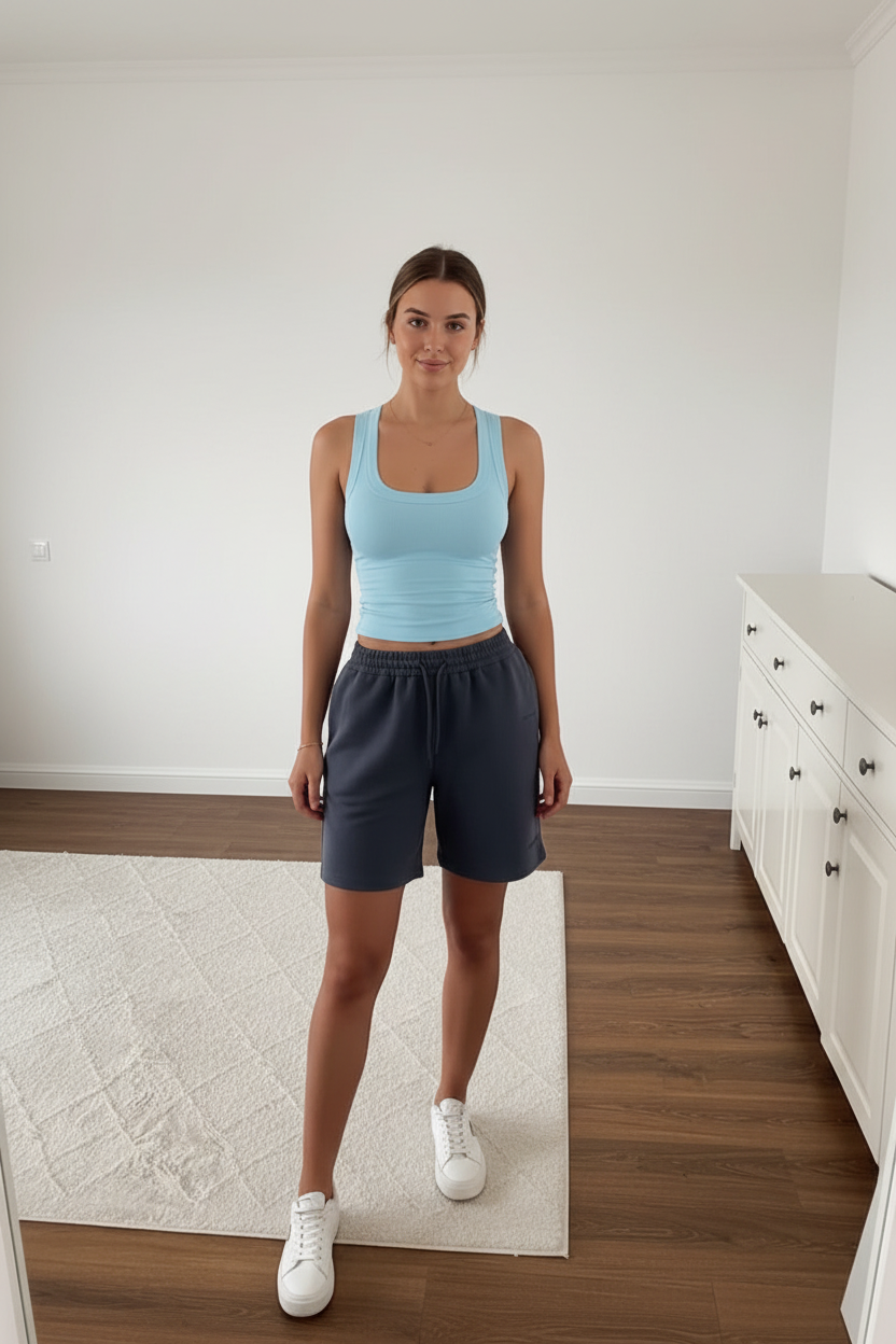 Ribbed Square Neck Tank Top - view 5