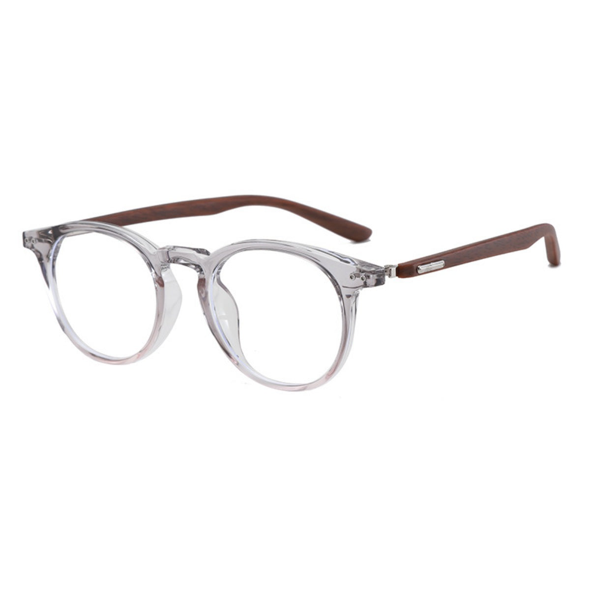 Rebellious Gal round frame glasses with rebellious casual outfit