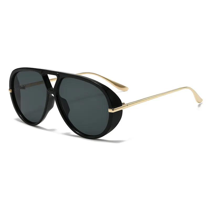 Retro-inspired UV protection aviator eyewear for rebellious women side profile
