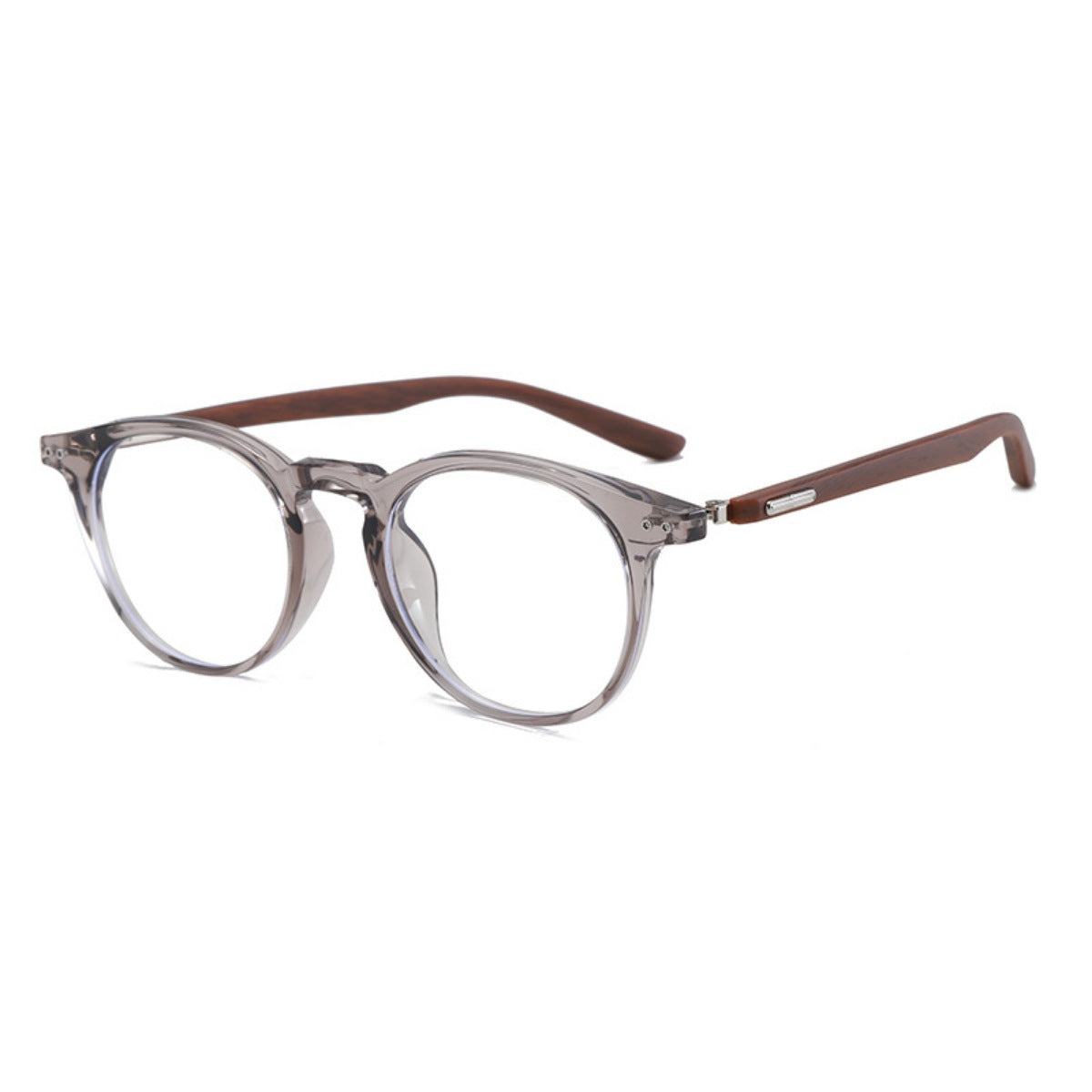 Close-up of smooth acetate round frames highlighting rich color and texture