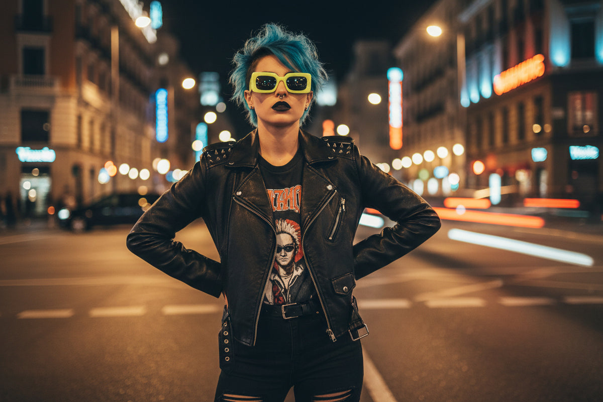 Rebellious Gal modern eyewear rectangle design