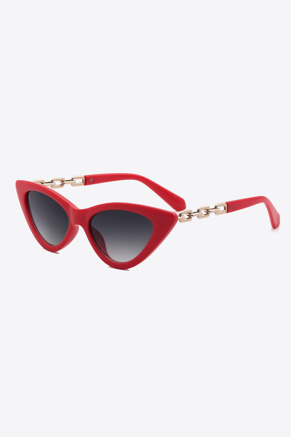Chain detail cat-eye sunglasses with UV400 lenses