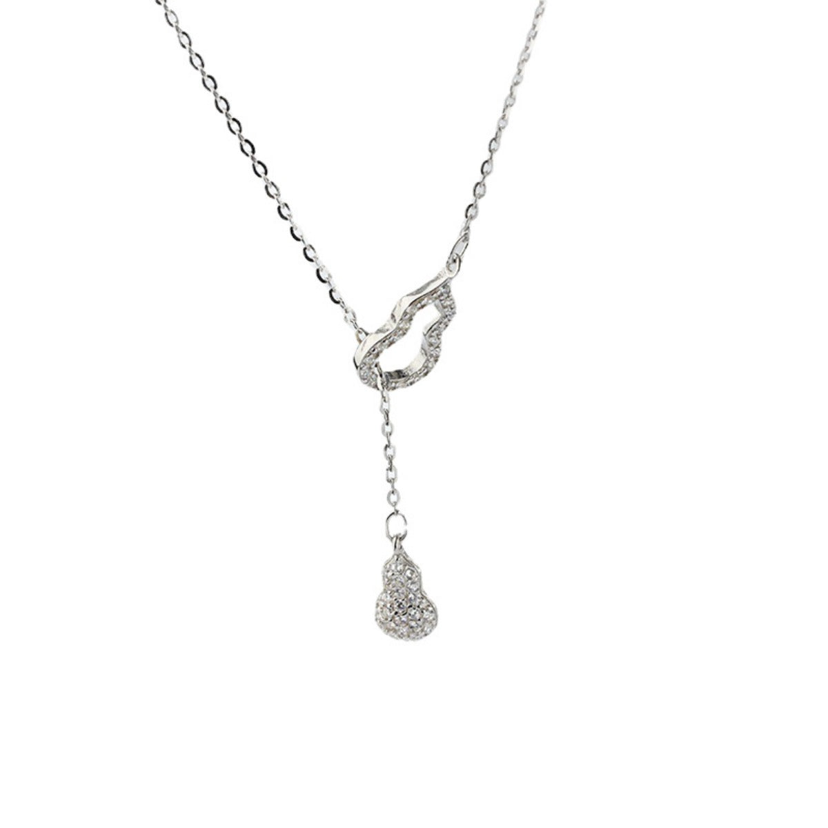Lifestyle image: Rebellious Gal zircon pendant necklace styled with edgy outfit