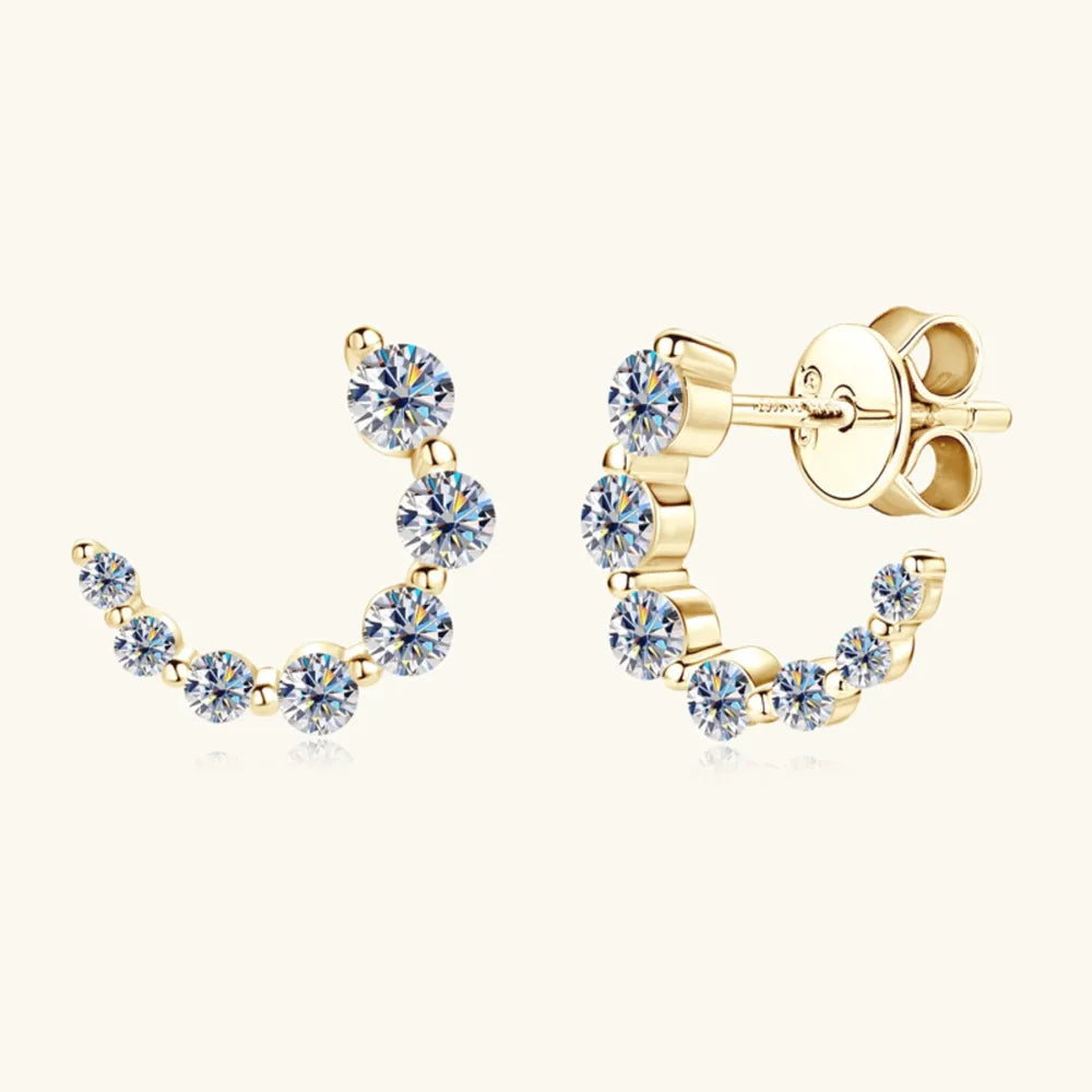 Rebellious Gal moissanite stud earrings