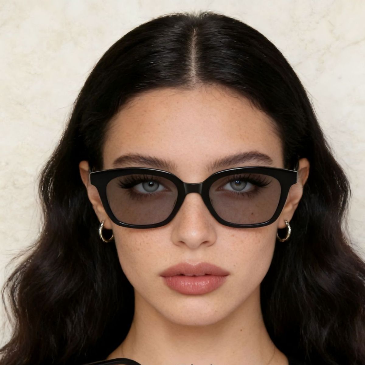 Rebellious Gal acetate UV400 sunglasses front view on white background