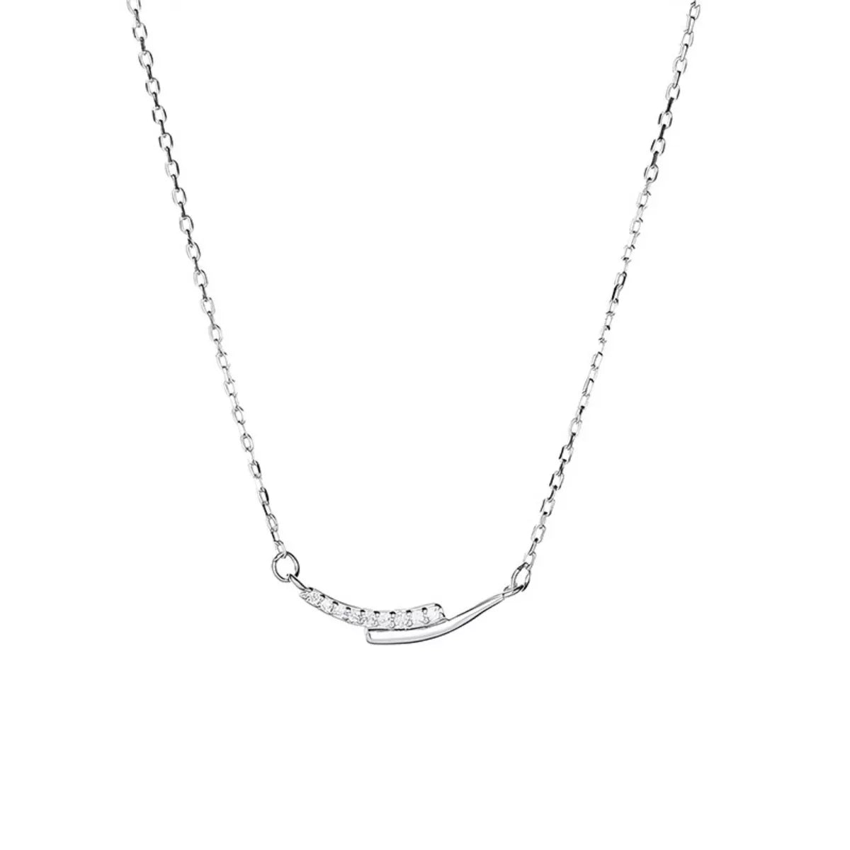 Rebellious woman wearing glam rhinestone necklace lifestyle shot