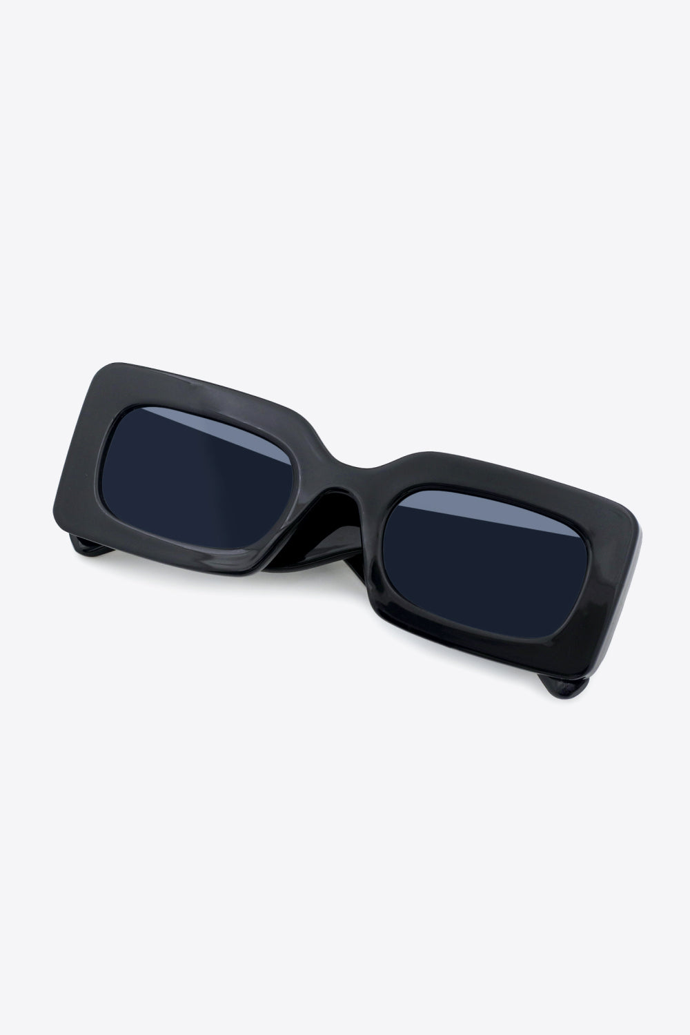 Structured rectangle sunglasses clean aesthetic