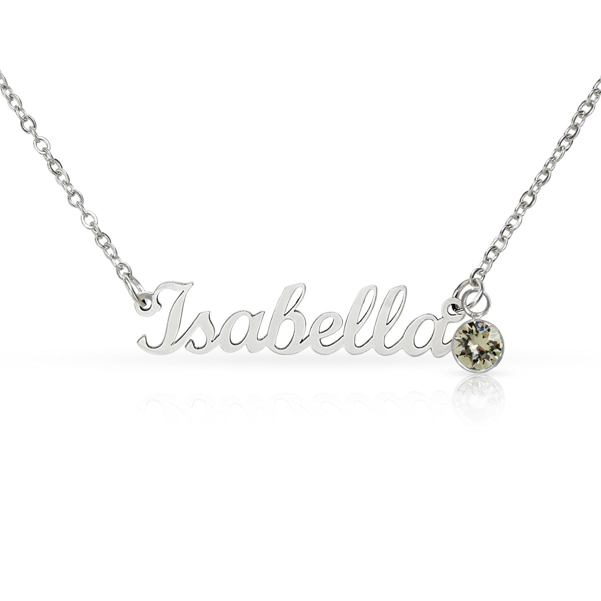 isabella necklace close up shot