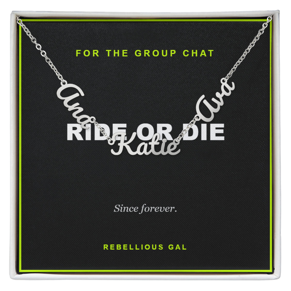 Multiple Name Necklace, Two or Three Names