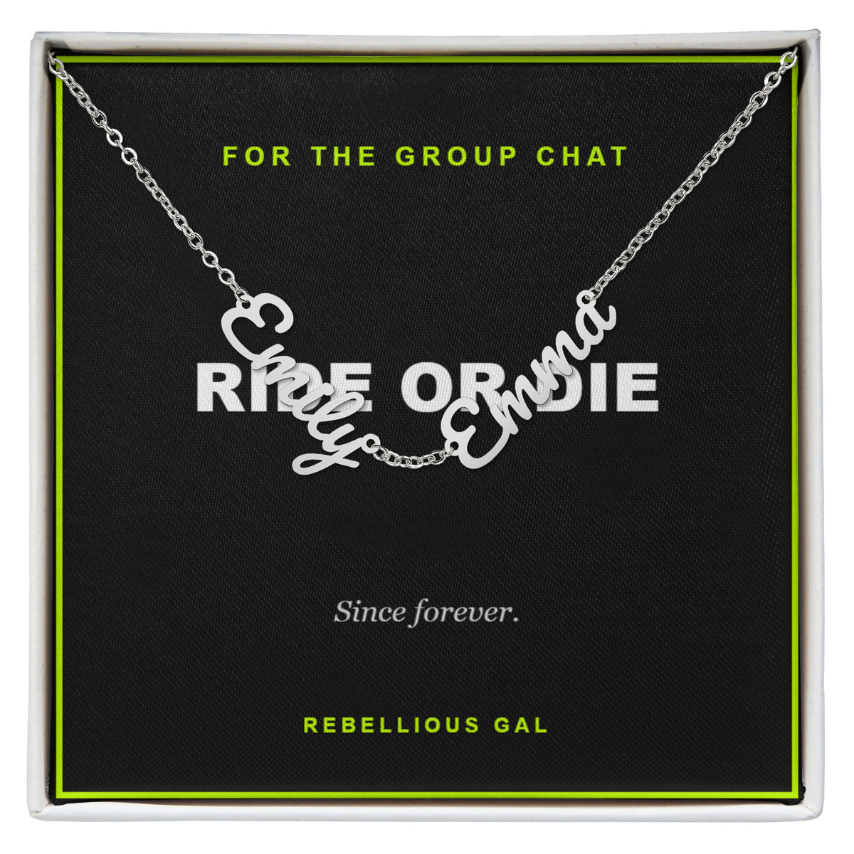 Multiple Name Necklace, Two or Three Names - view 3