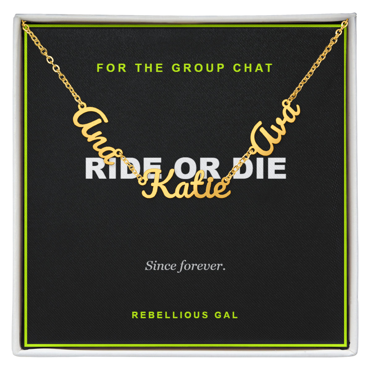 Multiple Name Necklace, Two or Three Names - view 5