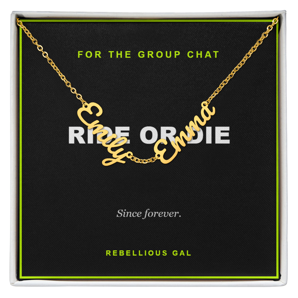 Multiple Name Necklace, Two or Three Names - view 7