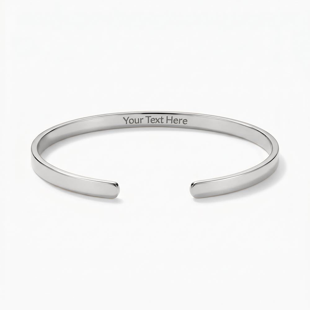 Personalized Engraved Cuff Bracelet - view 3
