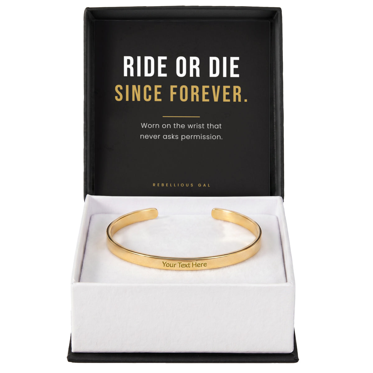 Personalized Engraved Cuff Bracelet - view 5
