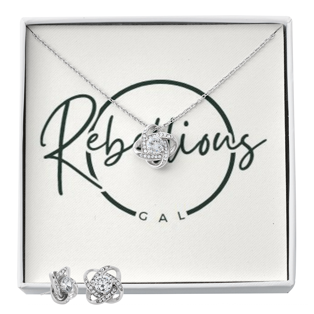 Love Knot Earring & Necklace Set – A Stunning Symbol of Eternal Love