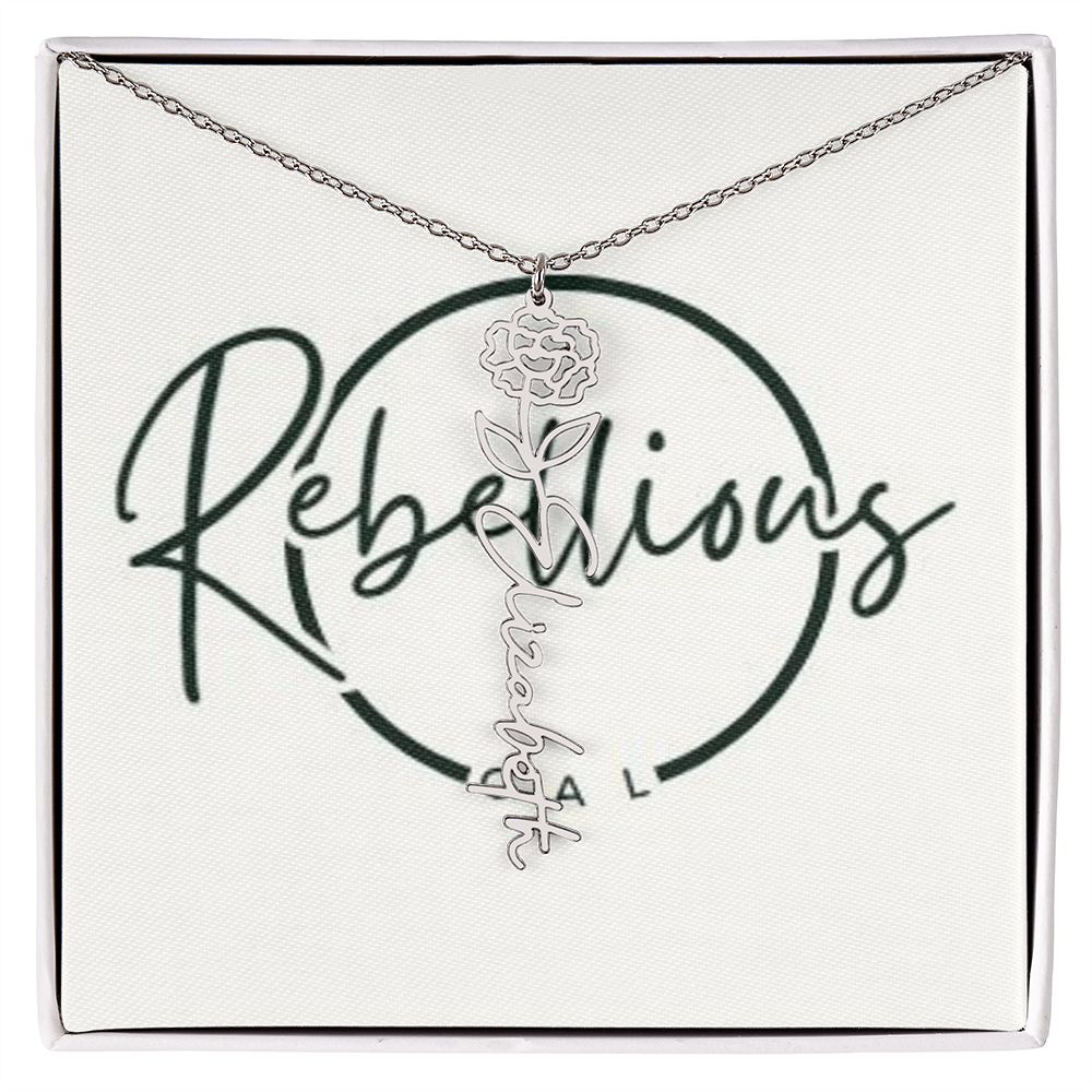 Personalized Flower Name Necklace – A Unique Gift as Special as She Is