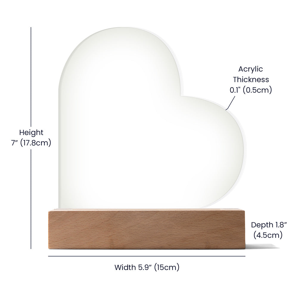 Apology LED Acrylic Heart Plaque - I'd Rather Be Close Than Right - view 7