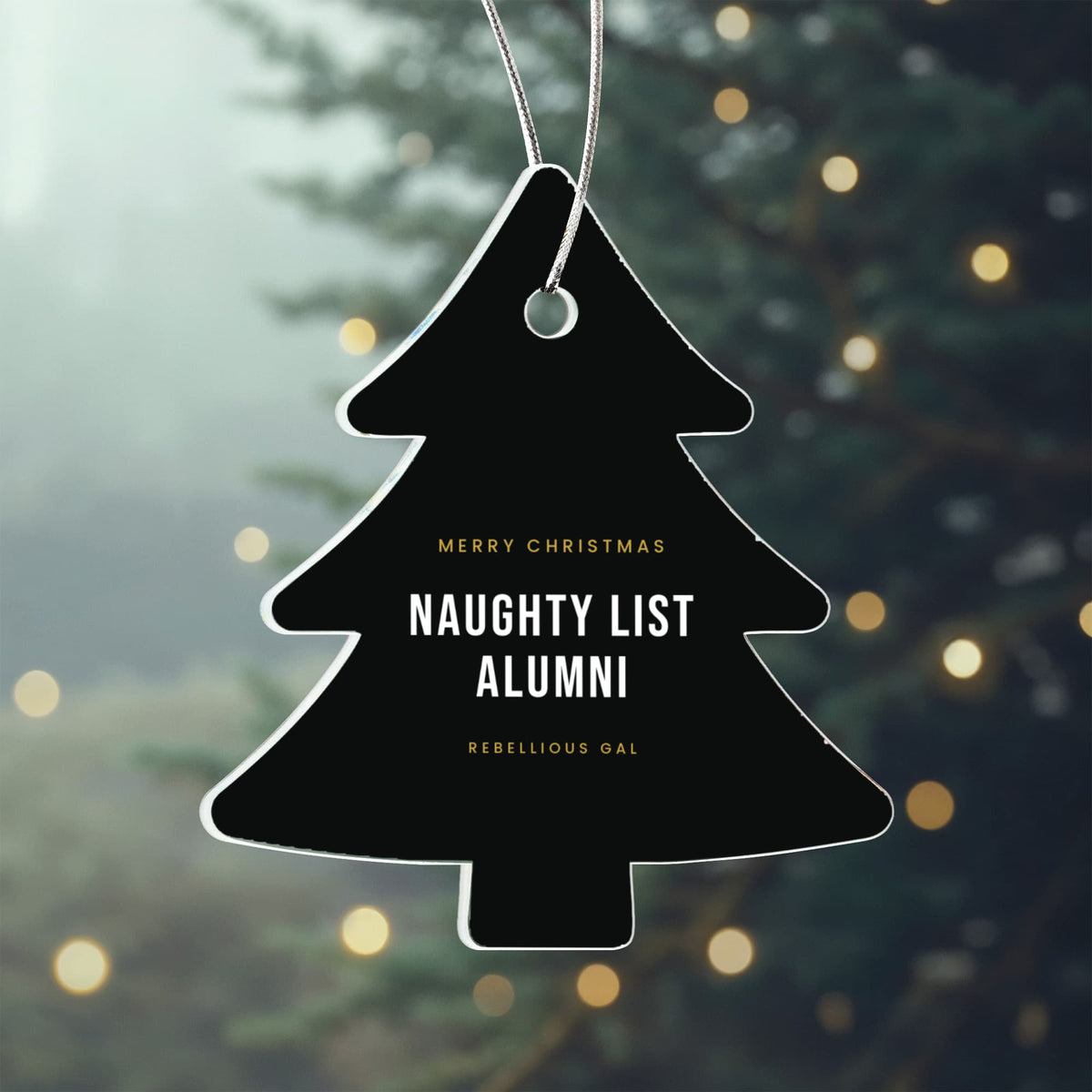 Naughty List Alumni Acrylic Christmas Ornament