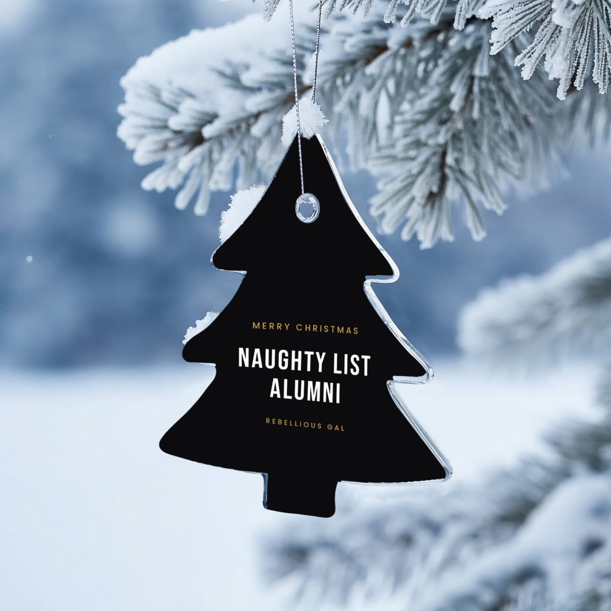 Naughty List Alumni Acrylic Christmas Ornament - view 4