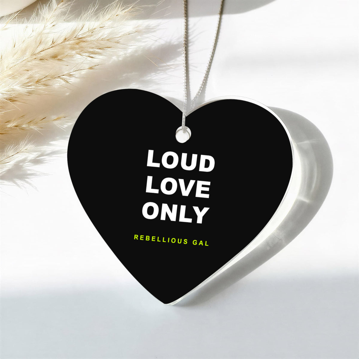 Loud Love Acrylic Heart Ornament - view 4