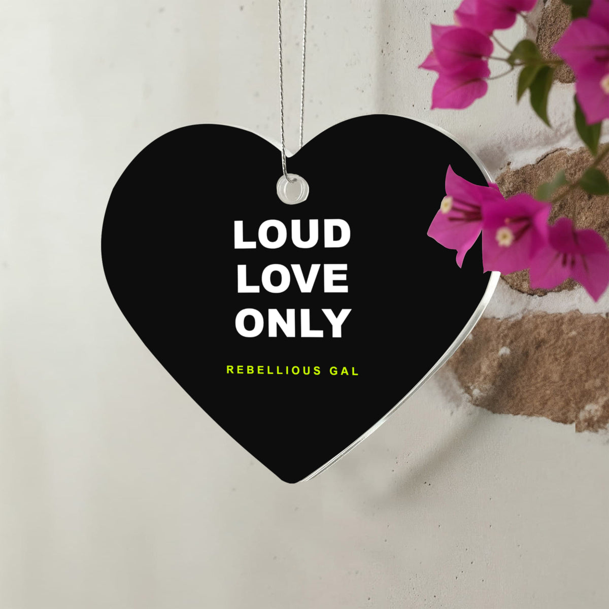 Loud Love Acrylic Heart Ornament - view 5