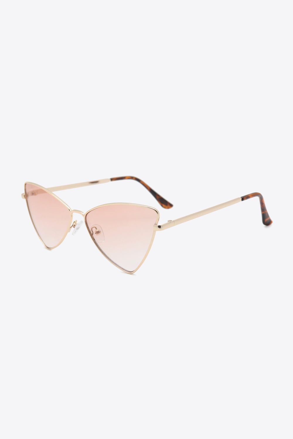 Metal cat-eye sunglasses with UV400 protection