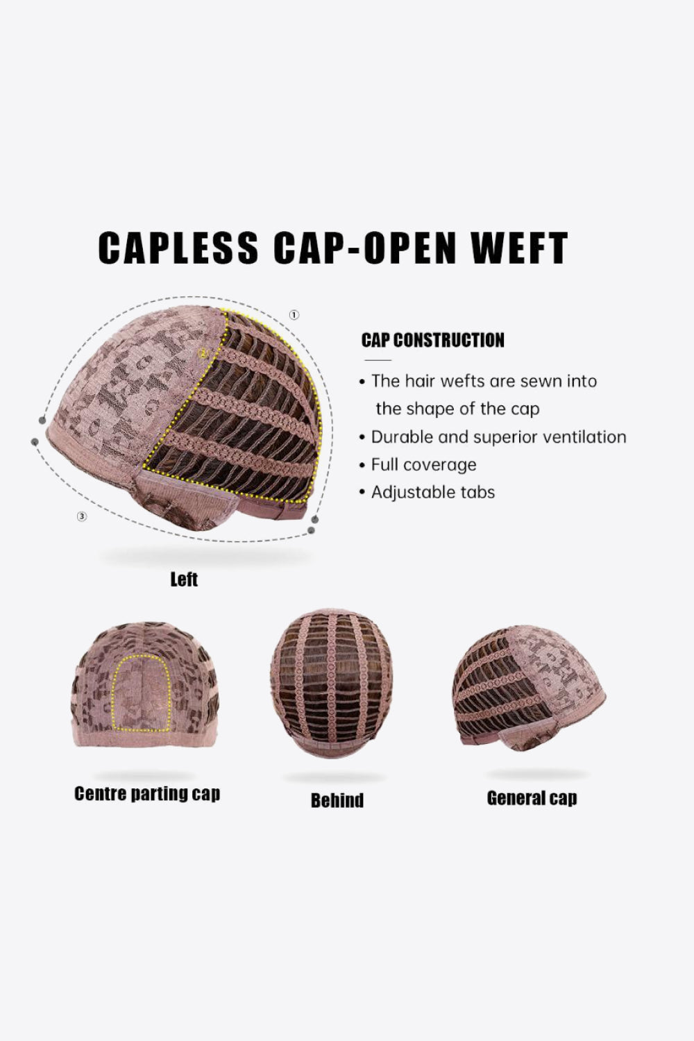 Capless Weft Long Wavy Lace Front Wig