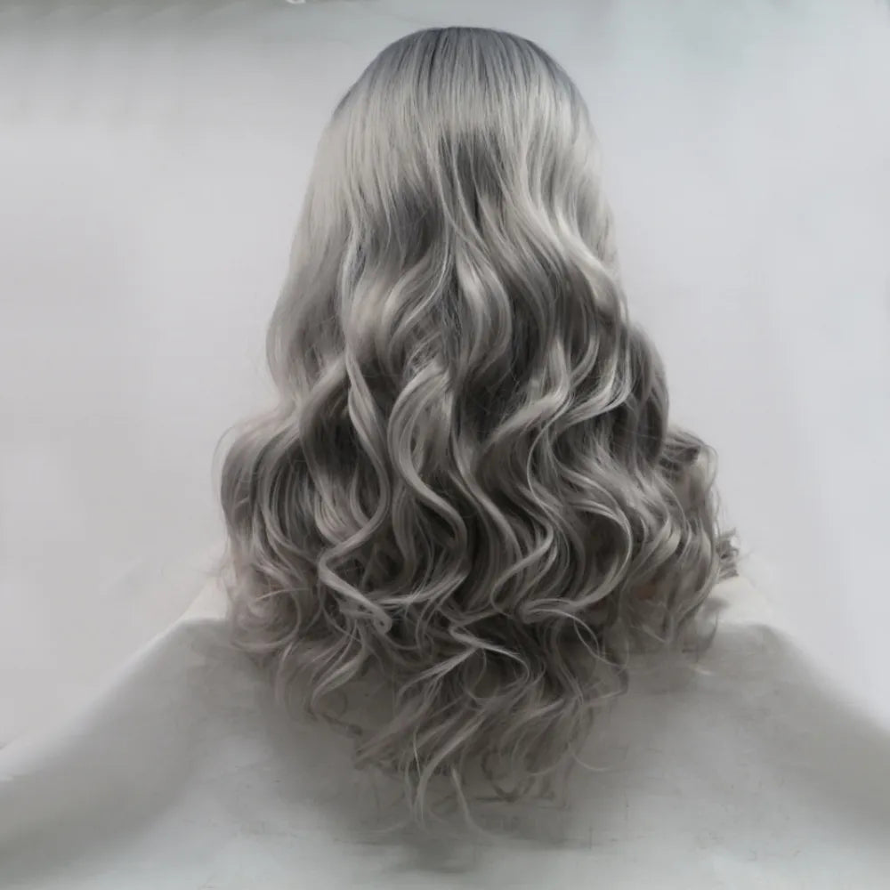 Rebellious Gal 24" Wavy Lace Front Wig Back View