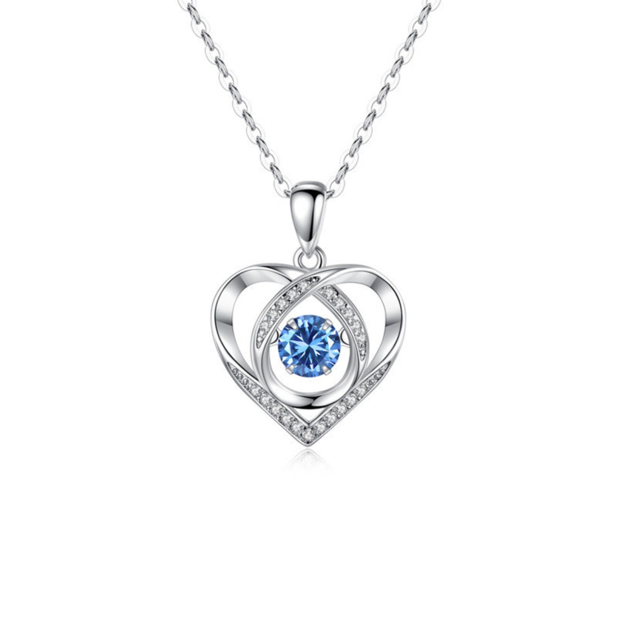 Detail shot of rhinestone sparkle and polished sterling silver setting