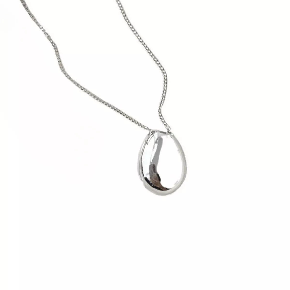 Rebellious Gal 925 sterling silver pendant necklace front view on white background 
