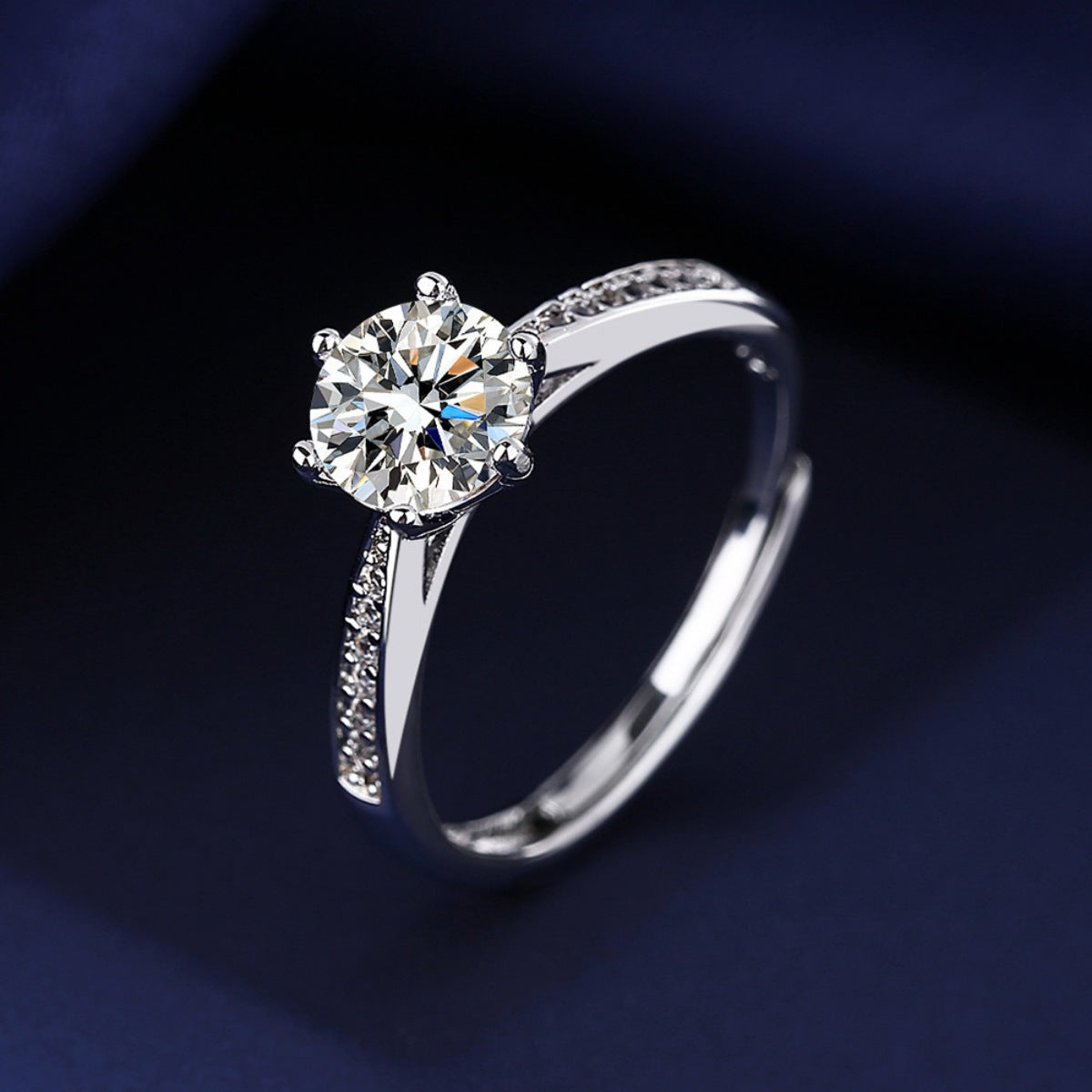  Rebellious Gal 1ct moissanite ring with rebellious layered jewelry