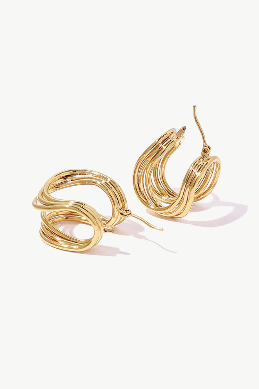 Brass U-Shaped Hoop Earrings – Bold and Stylish for Every Occasion