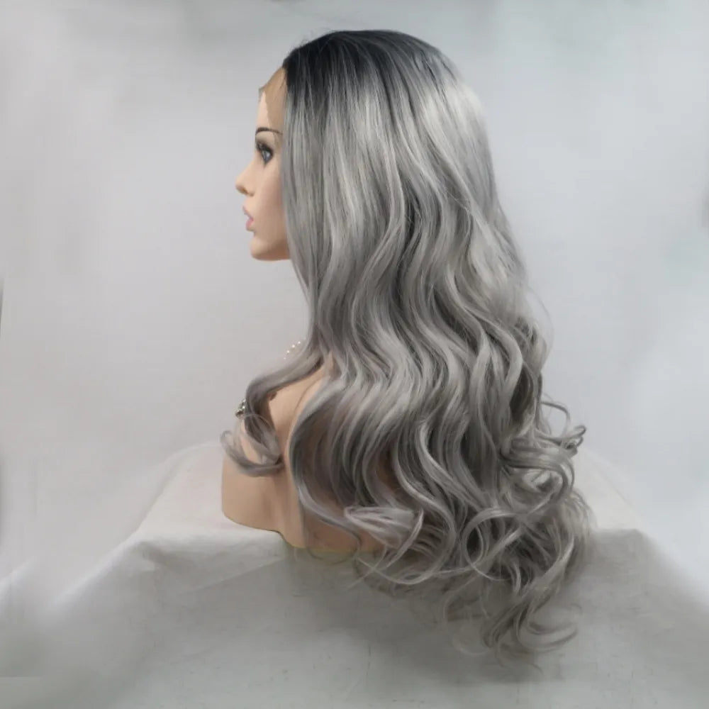 Rebellious Gal 24" Wavy Lace Front Wig Side View
